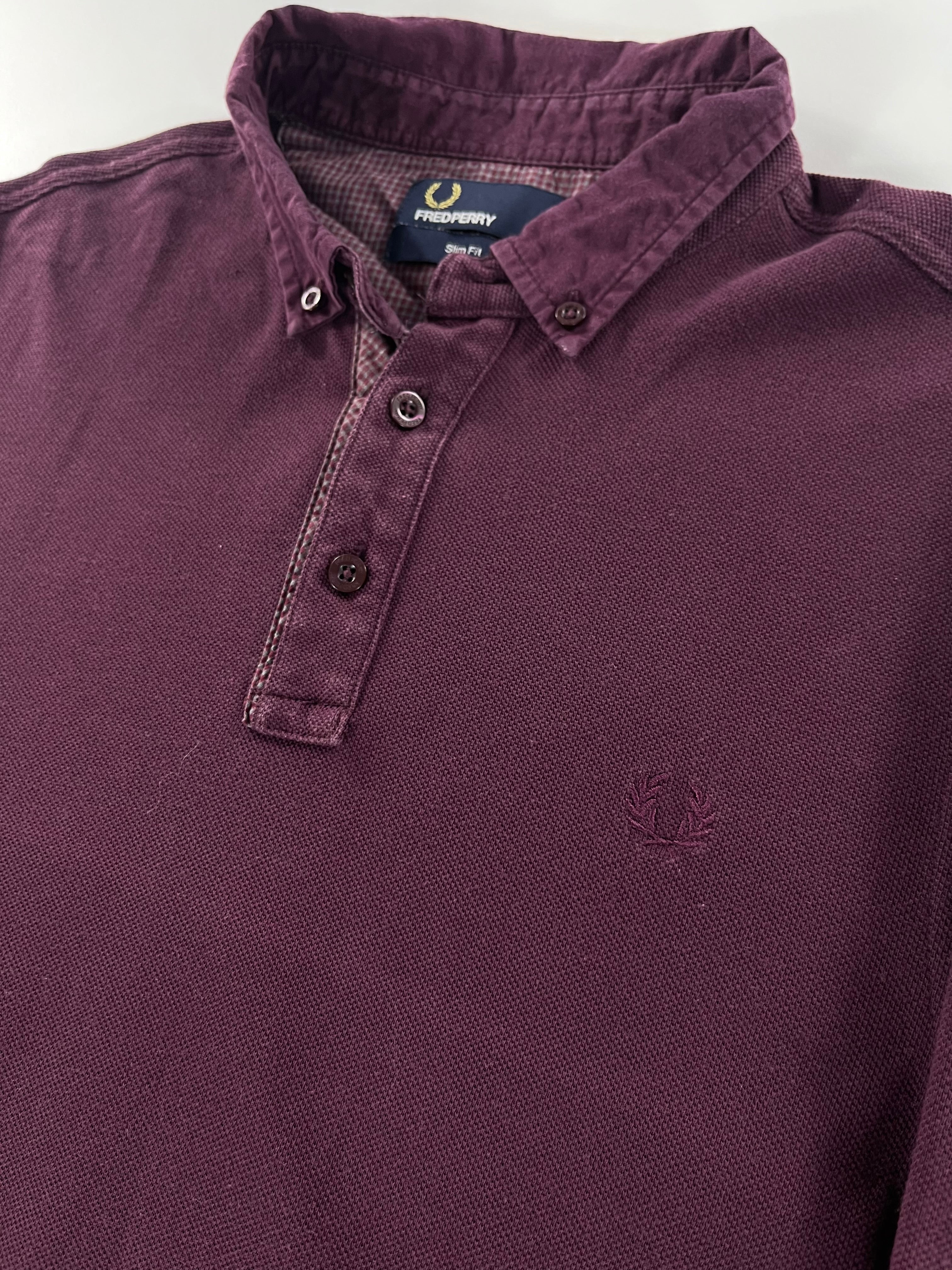 Fred Perry Slim Fit longsleeve pólóing