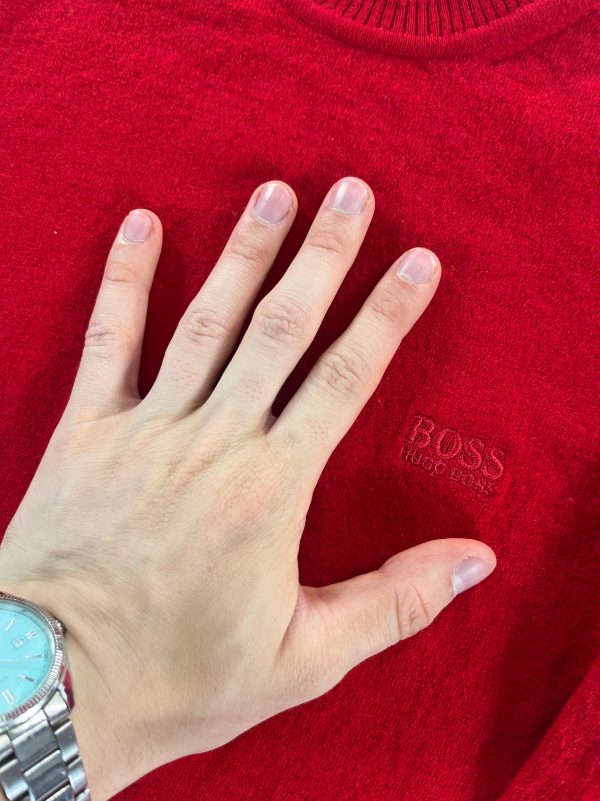 Hugo Boss Regular Fit Extrafine Merino crewneck pulóver