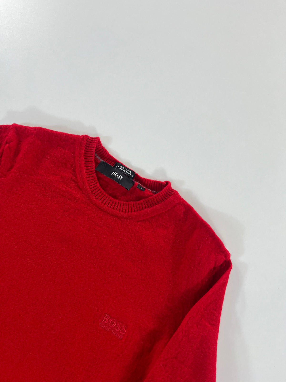 Hugo Boss Regular Fit Extrafine Merino crewneck pulóver