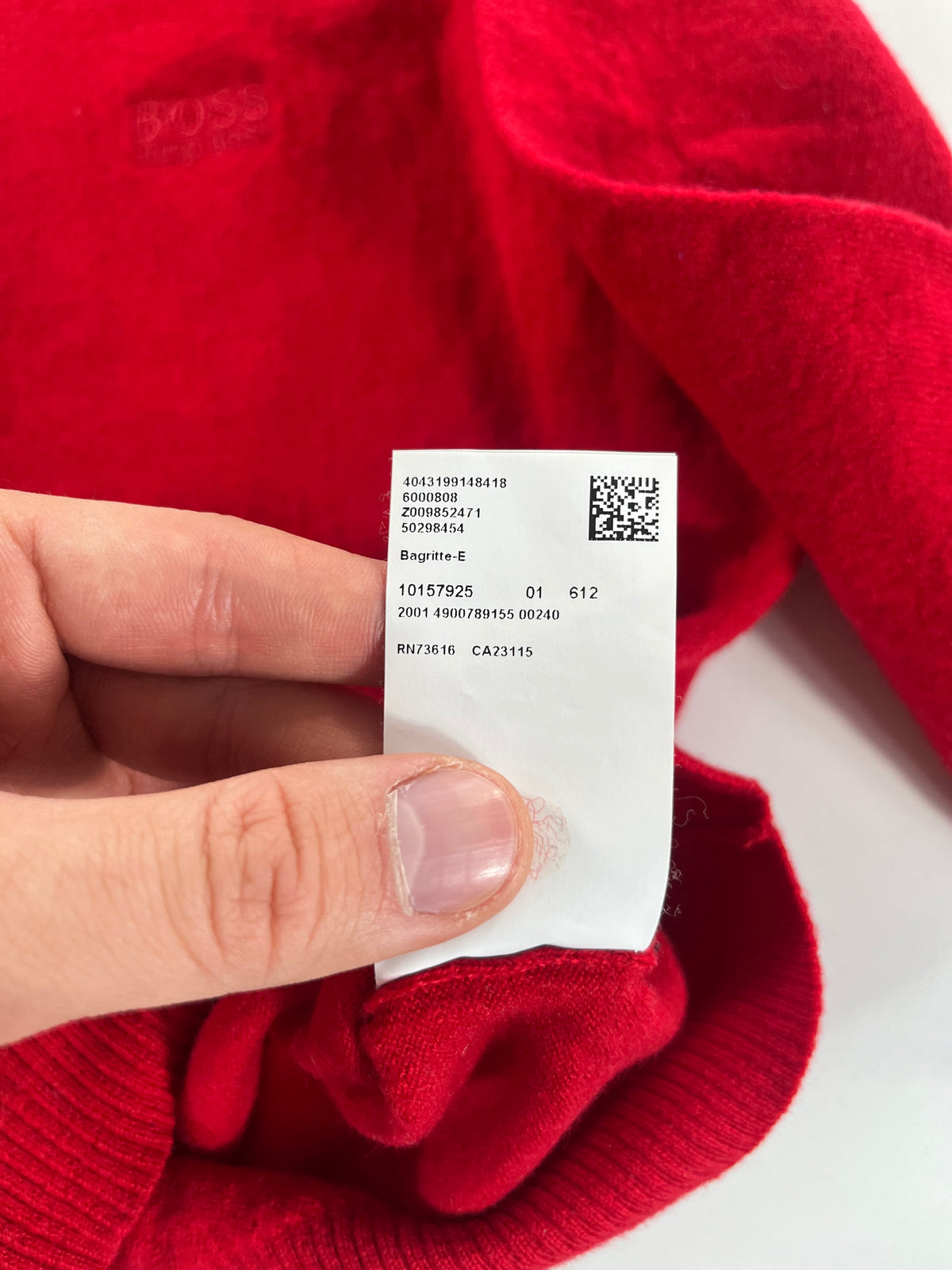 Hugo Boss Regular Fit Extrafine Merino crewneck pulóver